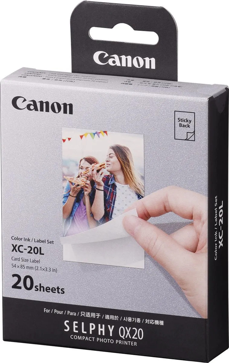 Canon XC-20L Fotopapier - 20 Stuks - Multi - o.a. SELPHY QX20