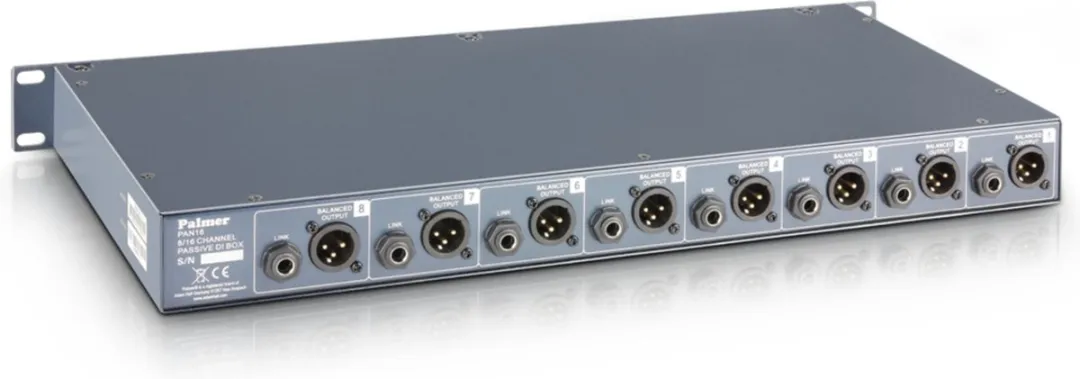 Palmer PAN 16 DI-Box 19" - 8-kanaals Passief