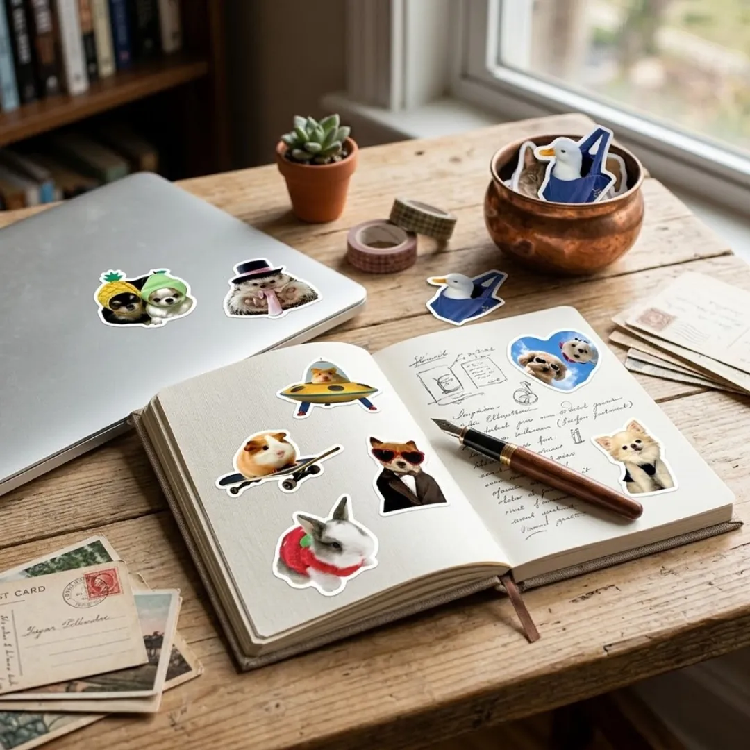 NUVEX Dieren Stickers Multicolor - 50 Stuks