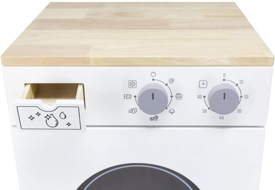 Vigatoys Houten Speelkeuken Luxe 9-delig Wit/Naturel