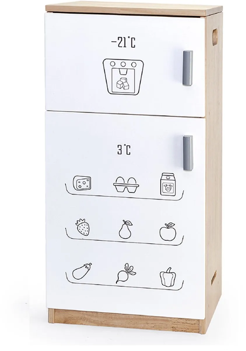 Vigatoys Houten Speelkeuken Luxe 9-delig Wit/Naturel