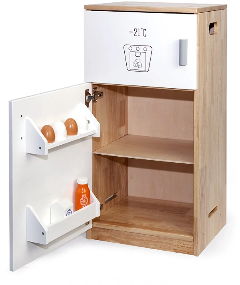 Vigatoys Houten Speelkeuken Luxe 9-delig Wit/Naturel