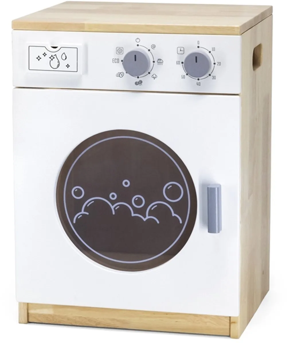 Vigatoys Houten Speelkeuken Luxe 9-delig Wit/Naturel
