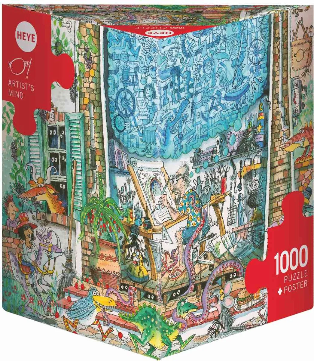 Heye Puzzel Puz.Artist's Mind 1000 3hk 10003 Stuks - Meerkleurig