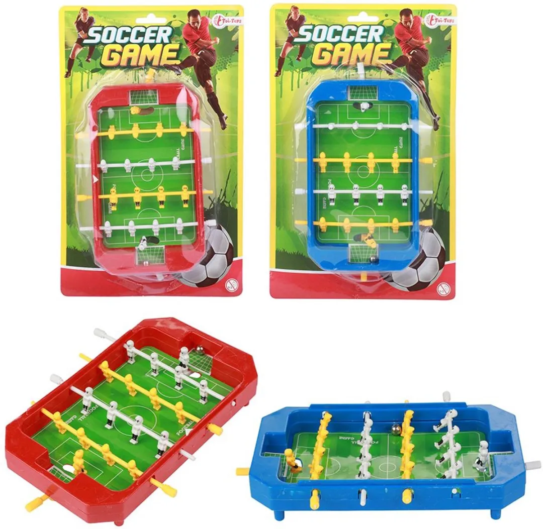 Toi-Toys Mini Tafelvoetbalspel Blauw 17x12,5x3cm