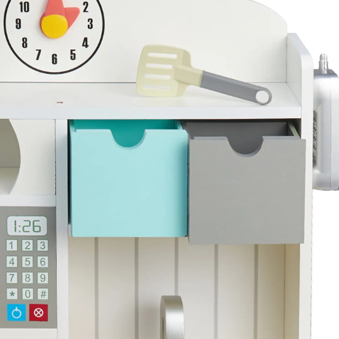 Teamson Kids Houten Speelkeuken - Wit/Groen & Geel