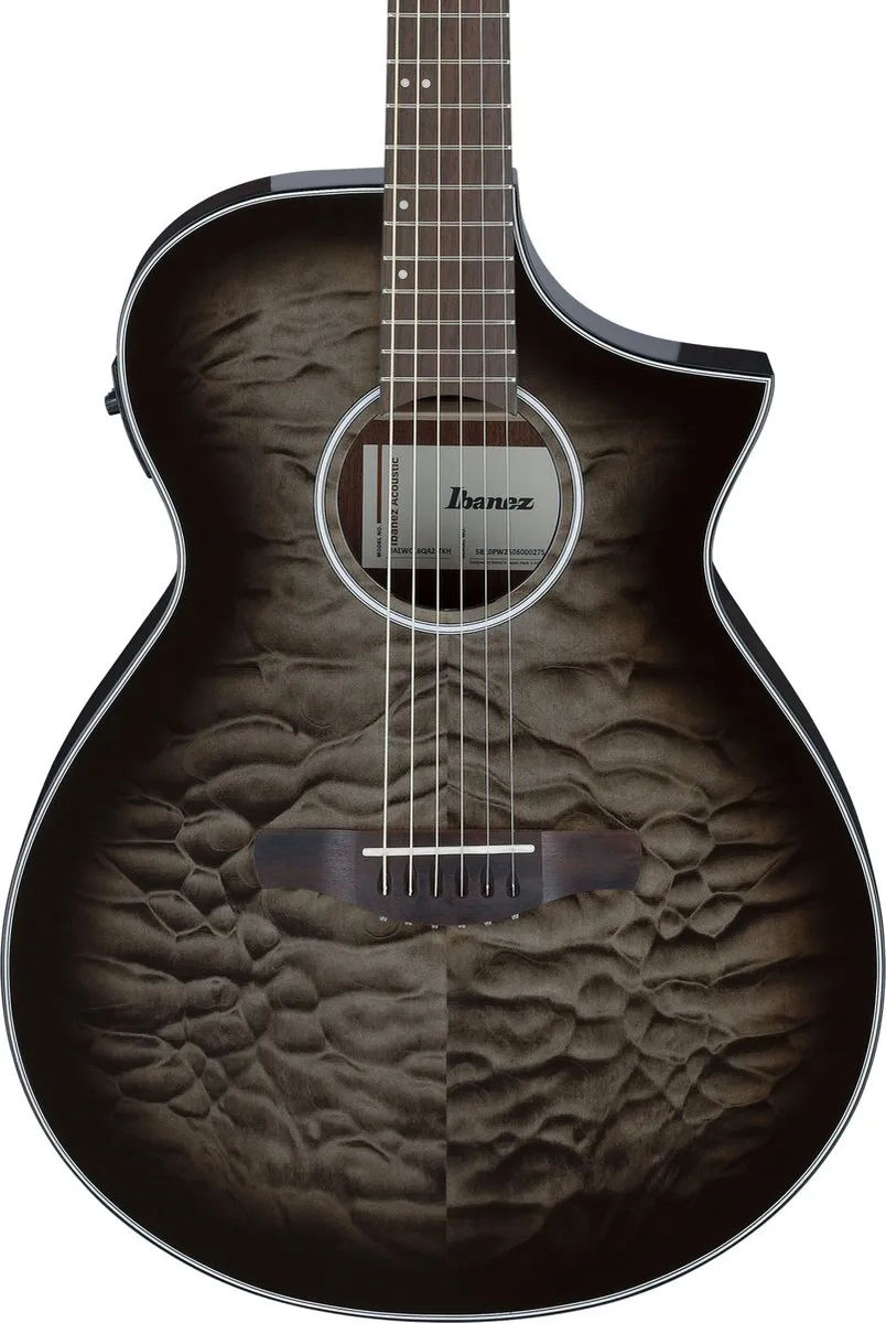 Ibanez AEWC16QA Akoestische Gitaar - Transparent Black Sunburst