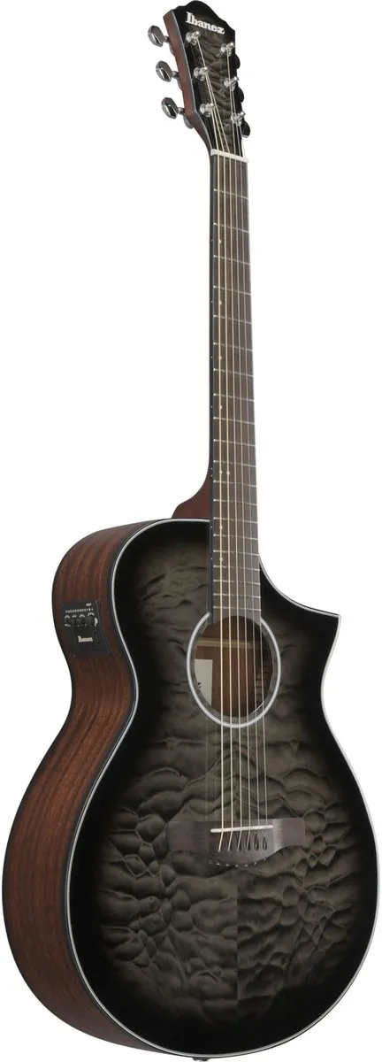 Ibanez AEWC16QA Akoestische Gitaar - Transparent Black Sunburst
