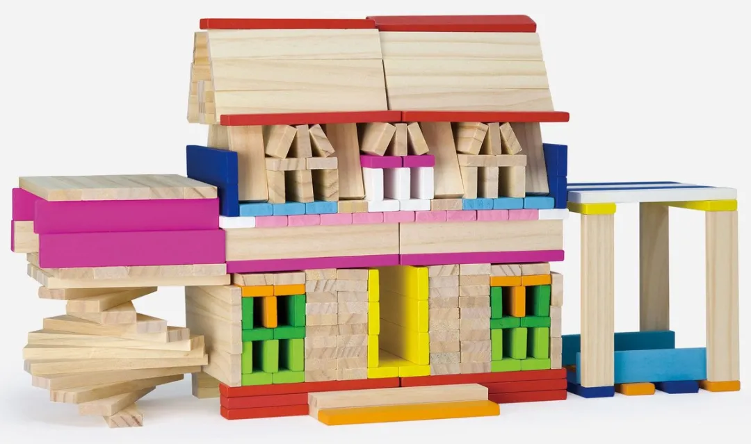 Vigatoys Fantasie Houten Bouwblokken 250 Stuks - Multi