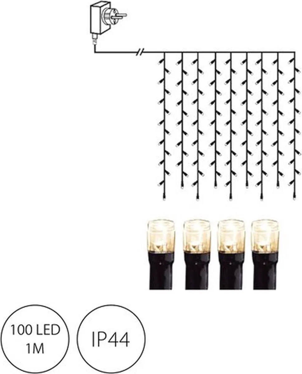 Star Trading LED Lichtgordijn Mirco LED 100 Warm Wit
