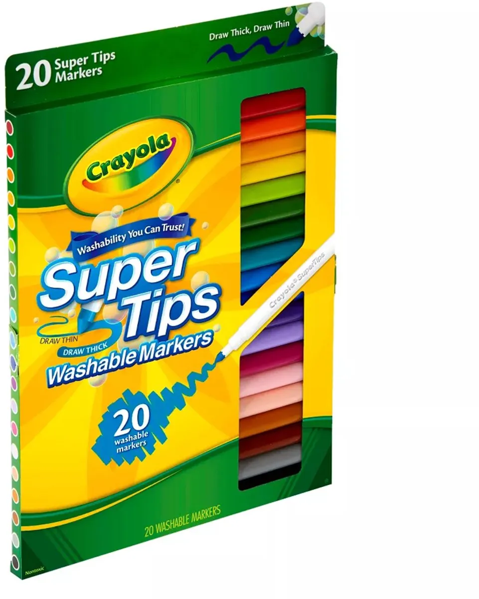 Crayola Super Tips Wasbare Markers 20 Stuks - Multicolor