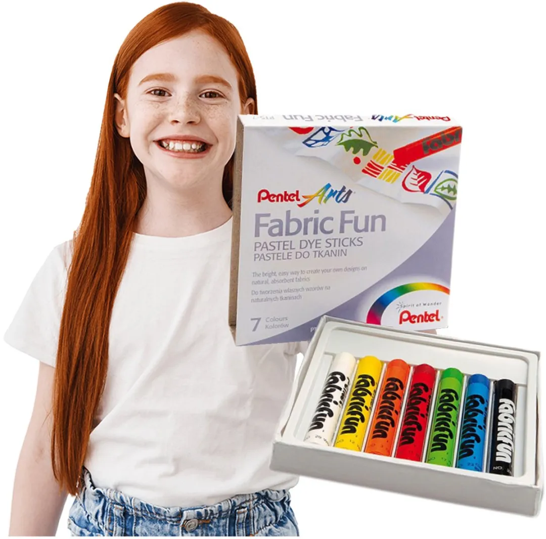 Pentel Pastels voor Stof - 7 Levendige Kleuren