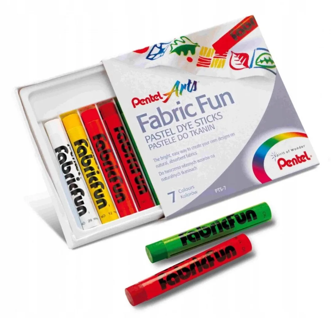 Pentel Pastels voor Stof - 7 Levendige Kleuren