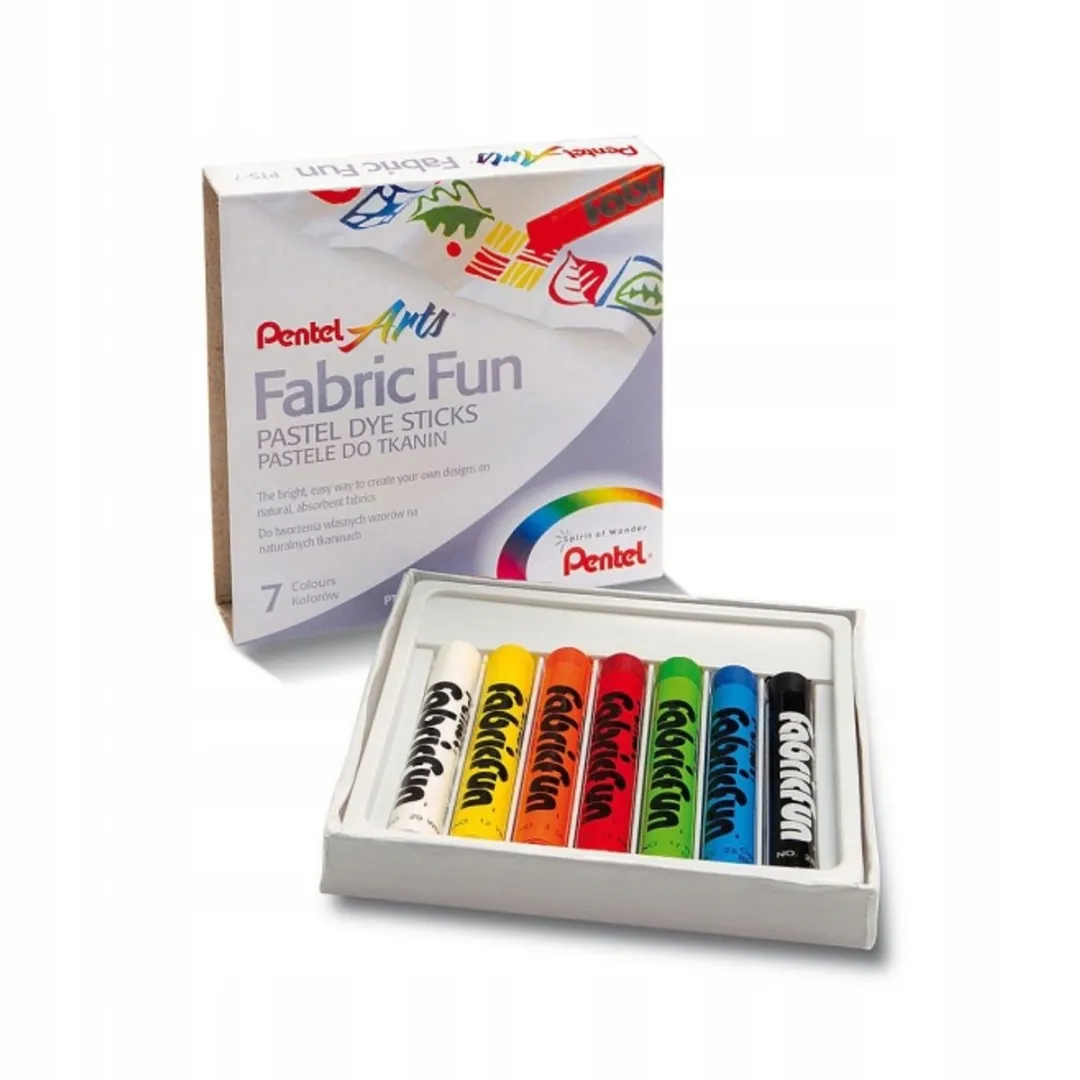 Pentel Pastels voor Stof - 7 Levendige Kleuren