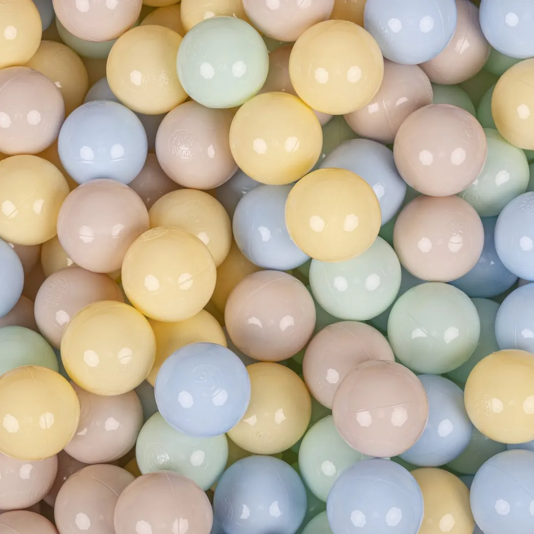 KiddyMoon Ballenbad Sensorisch 90x30cm - 200 Stuks - Blauw: Pastel Mix