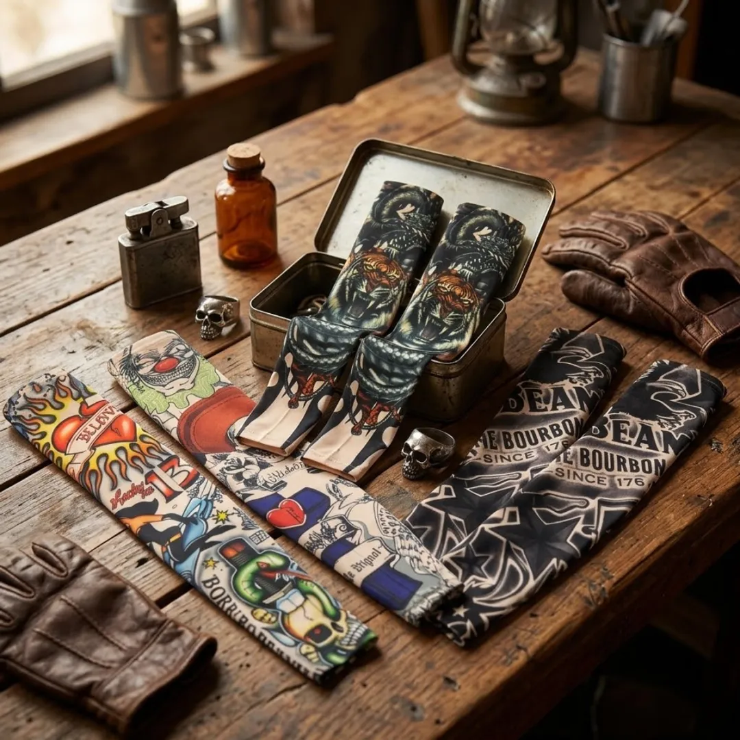 NuveX Tattoo Mouwen Set - 8 Stuks Multicolor