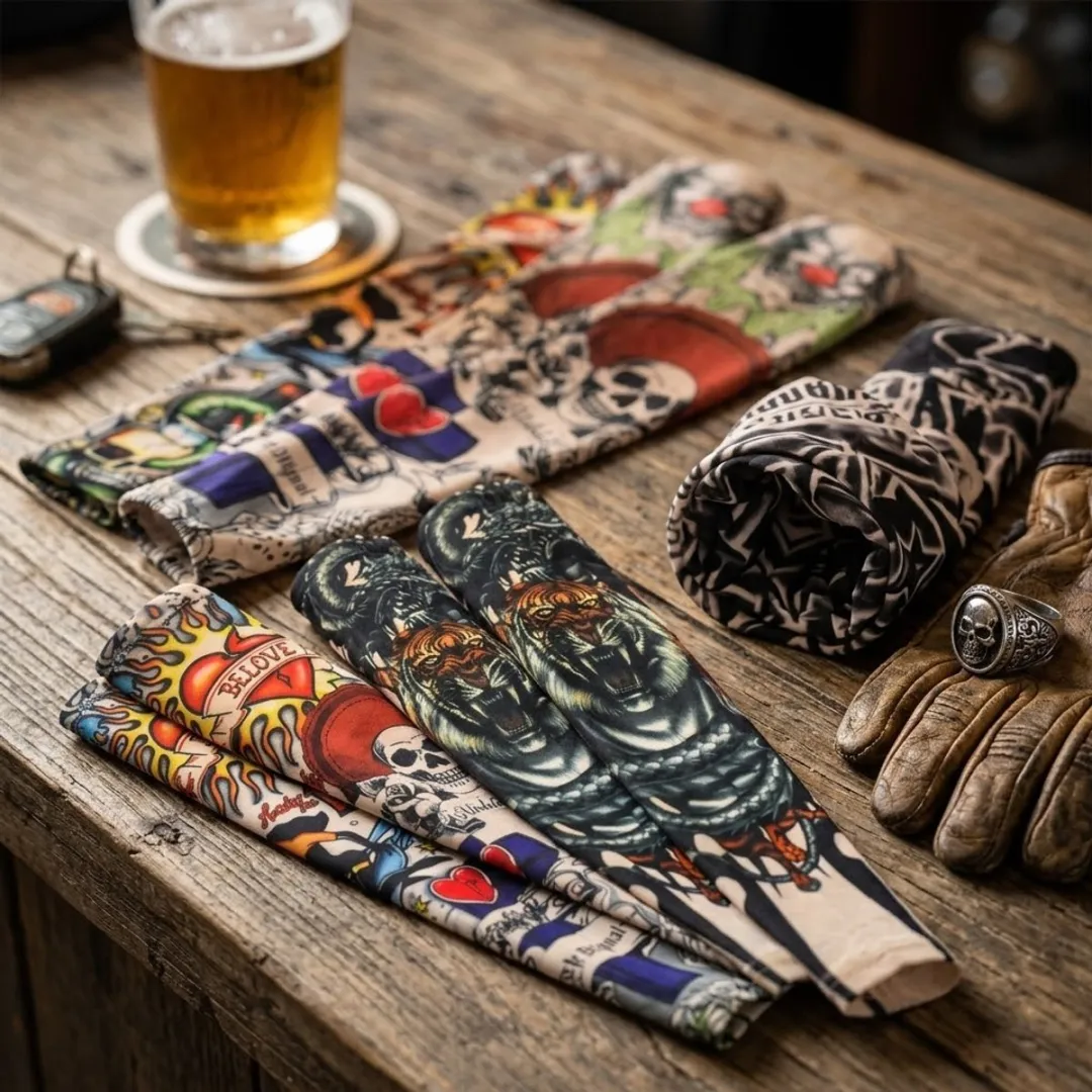 NuveX Tattoo Mouwen Set - 8 Stuks Multicolor