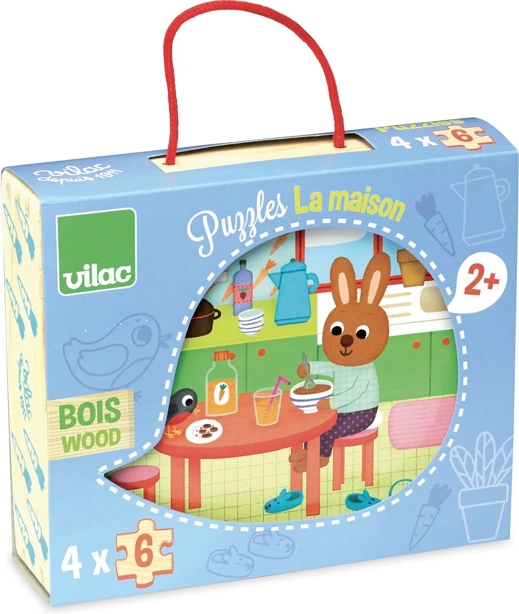 Vilac Puzzel Dieren 24 Stuks - Meerkleurig
