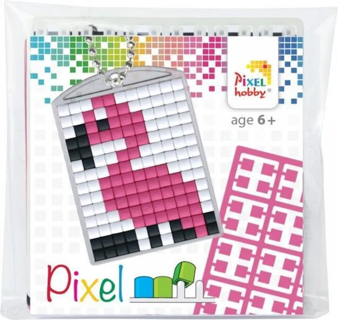 Pixelhobby Medaillon Startset Flamingo - Meerkleurig
