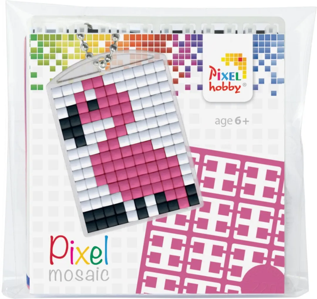 Pixelhobby Medaillon Startset Flamingo - Meerkleurig