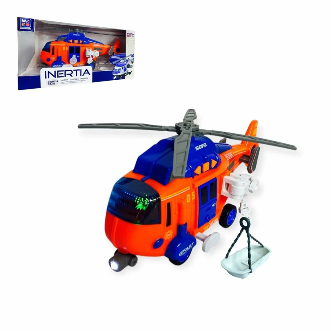 698 JIAN SHENG Toys Reddingshelikopter D700-06B - 22cm Oranje