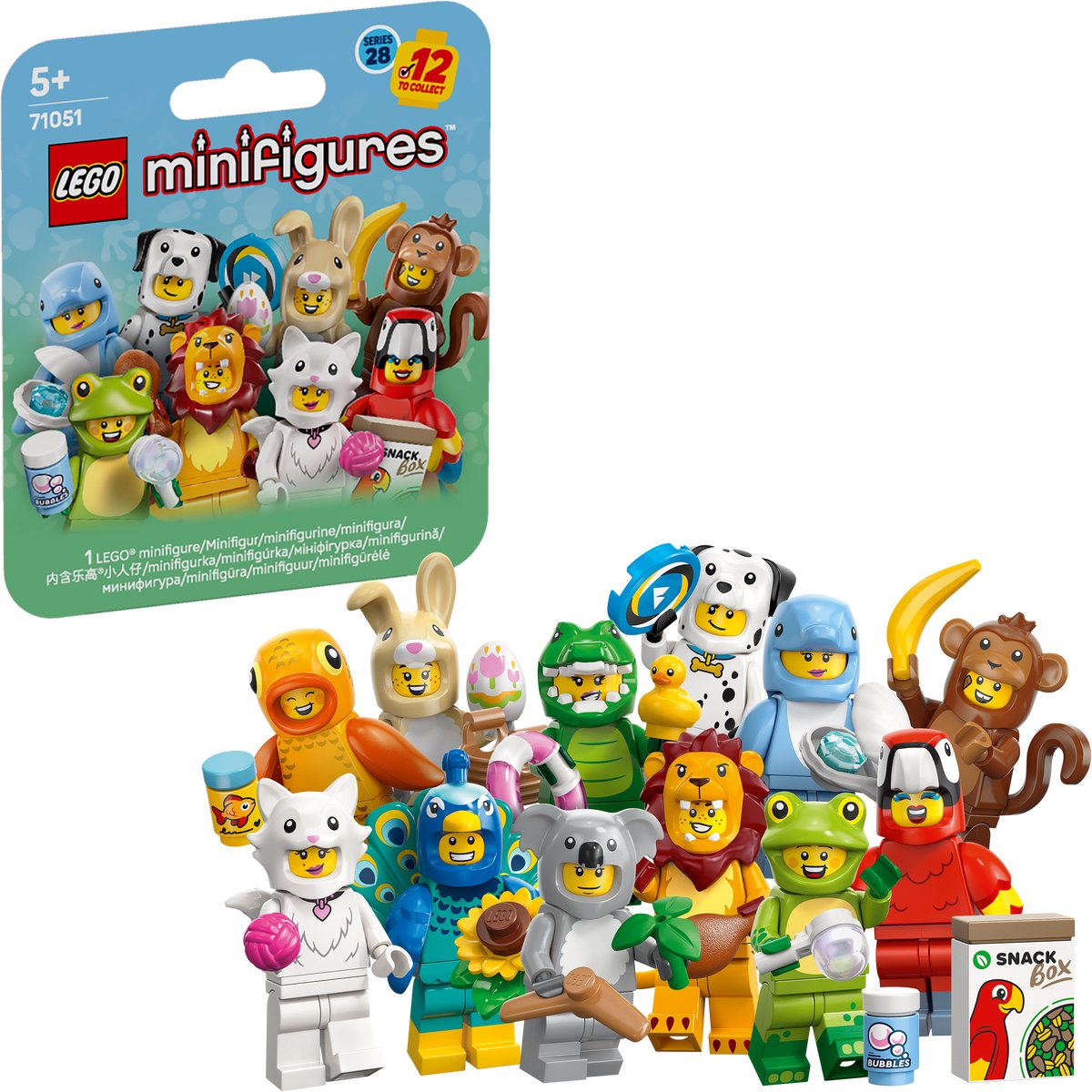 LEGO Minifiguren Serie 28: Dierenkostuums 1 van 12 Figuren - 71051