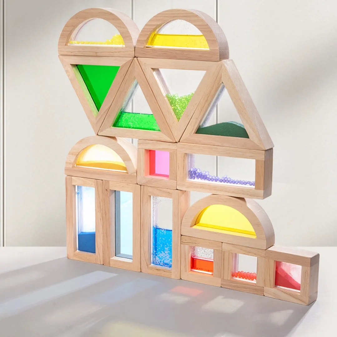 LiasToys Sensorische Blokken 16 Stuks - Multicolor