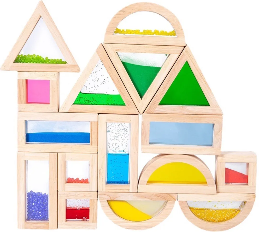 LiasToys Sensorische Blokken 16 Stuks - Multicolor