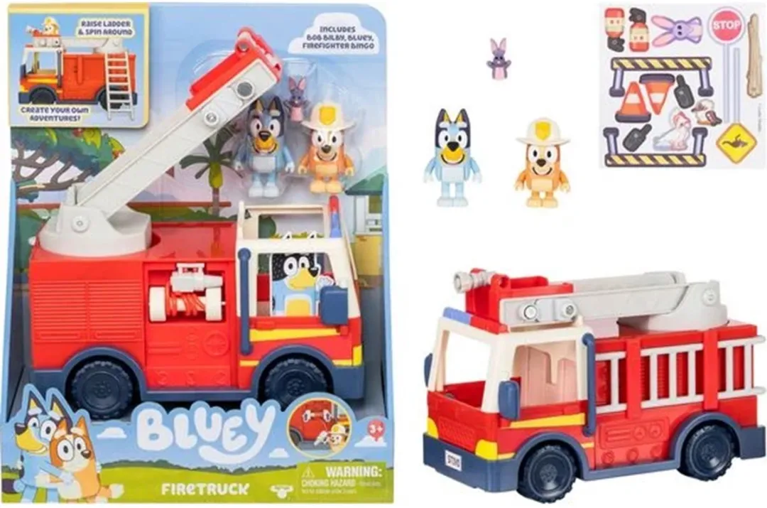 Moose Toys Bluey Brandweerwagen Speelset MS17610 - Rood