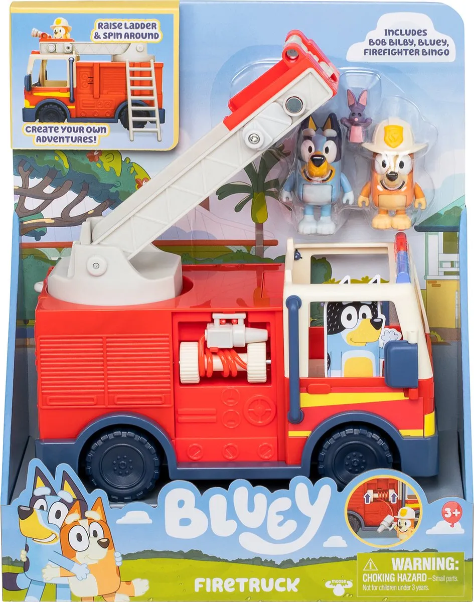 Moose Toys Bluey Brandweerwagen Speelset MS17610 - Rood