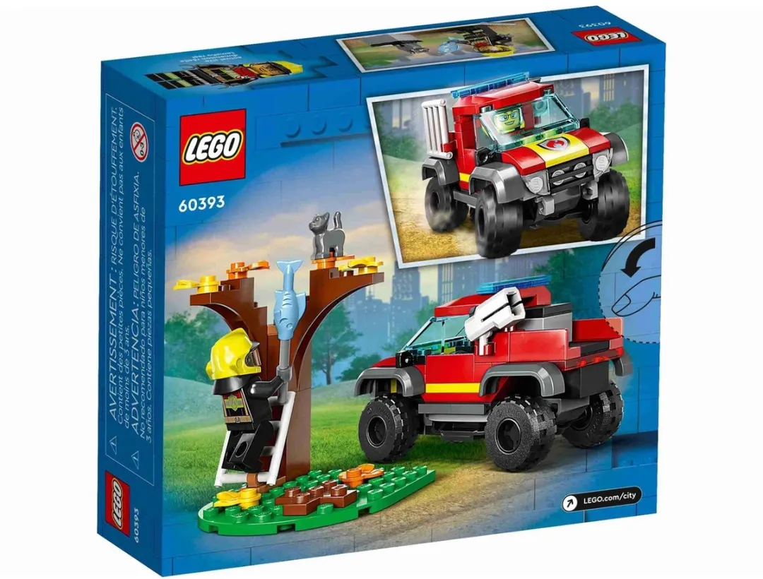 LEGO City 4x4 Brandweertruck 60393 - Meerkleurig