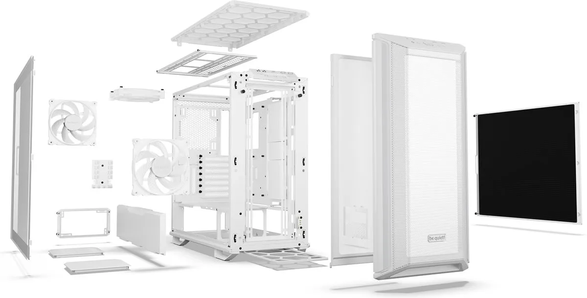 be quiet! Dark Base 701 Wit - ATX Behuizing - 3x140mm Ventilatoren - ARGB