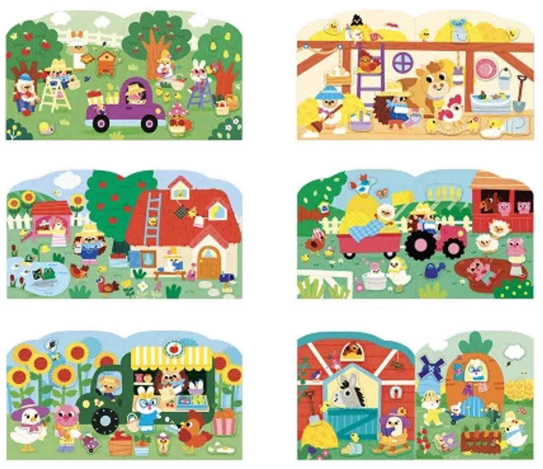 Janod Boerderij Stickers - 70 Stuks Multikleur