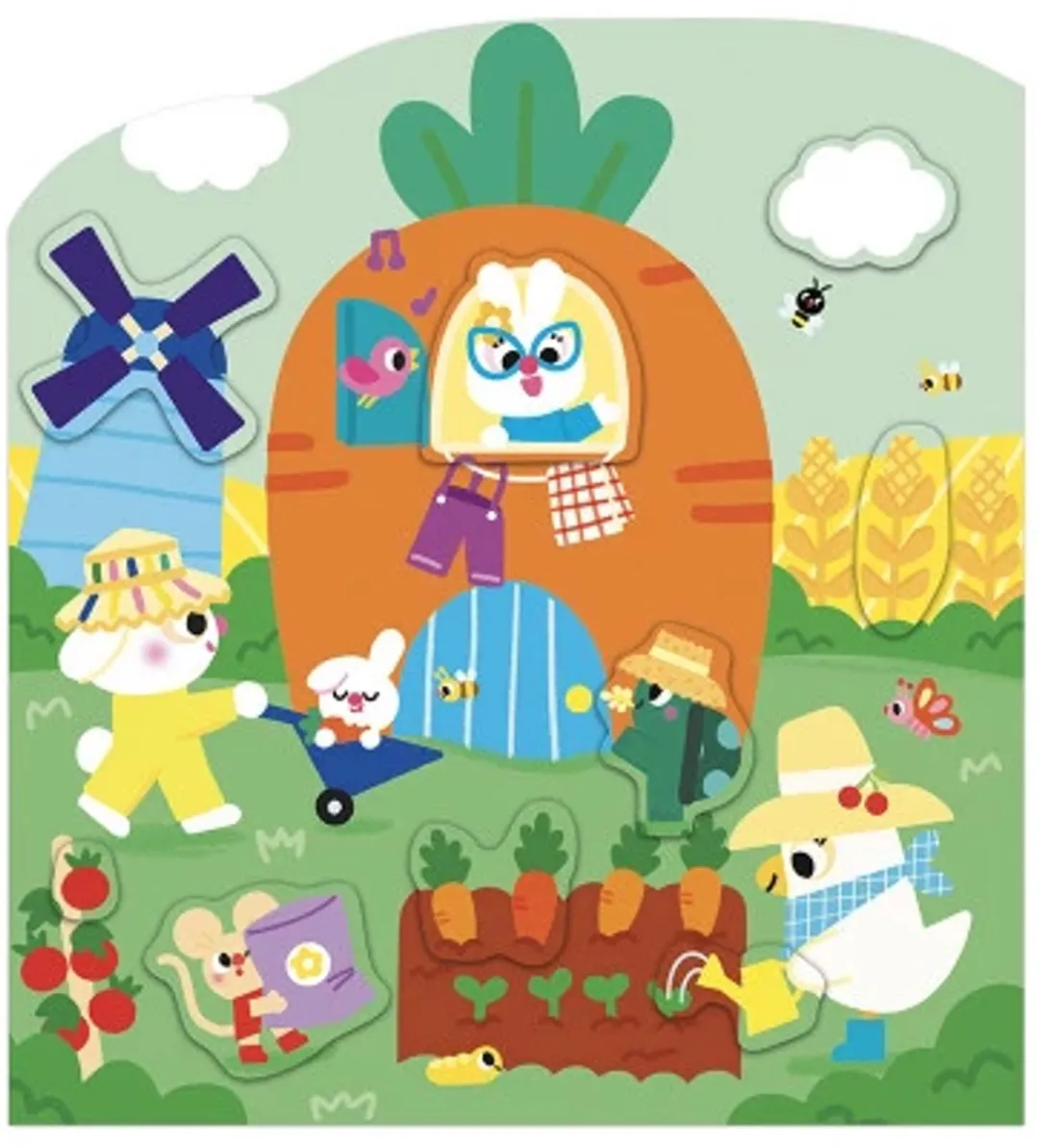 Janod Boerderij Stickers - 70 Stuks Multikleur