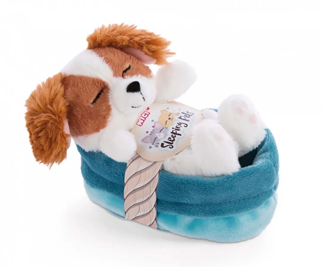 Nici Slapende Cocker Spaniel-puppy In Mand Met Teddybeer 12cm