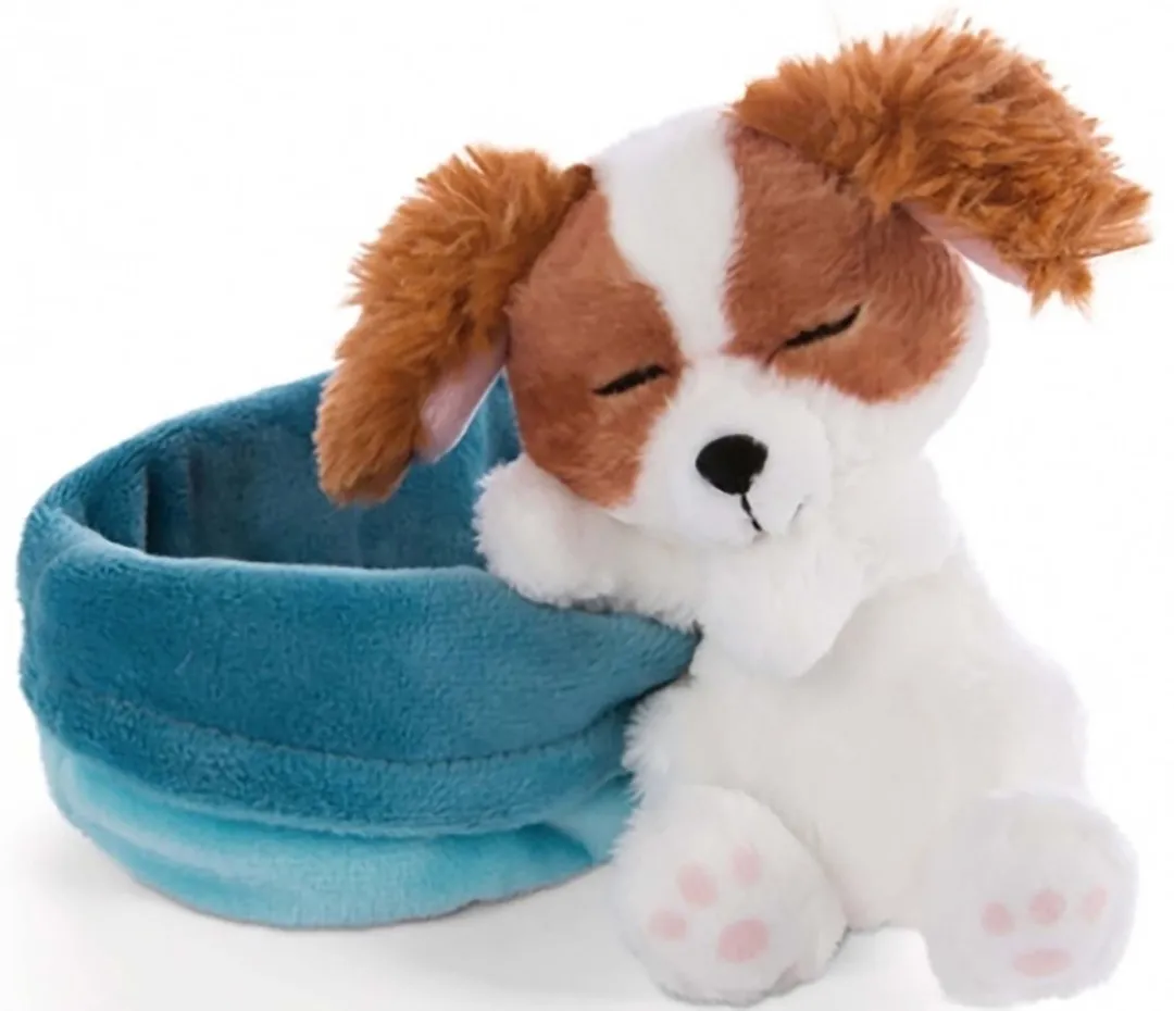 Nici Slapende Cocker Spaniel-puppy In Mand Met Teddybeer 12cm - Veelkleurig