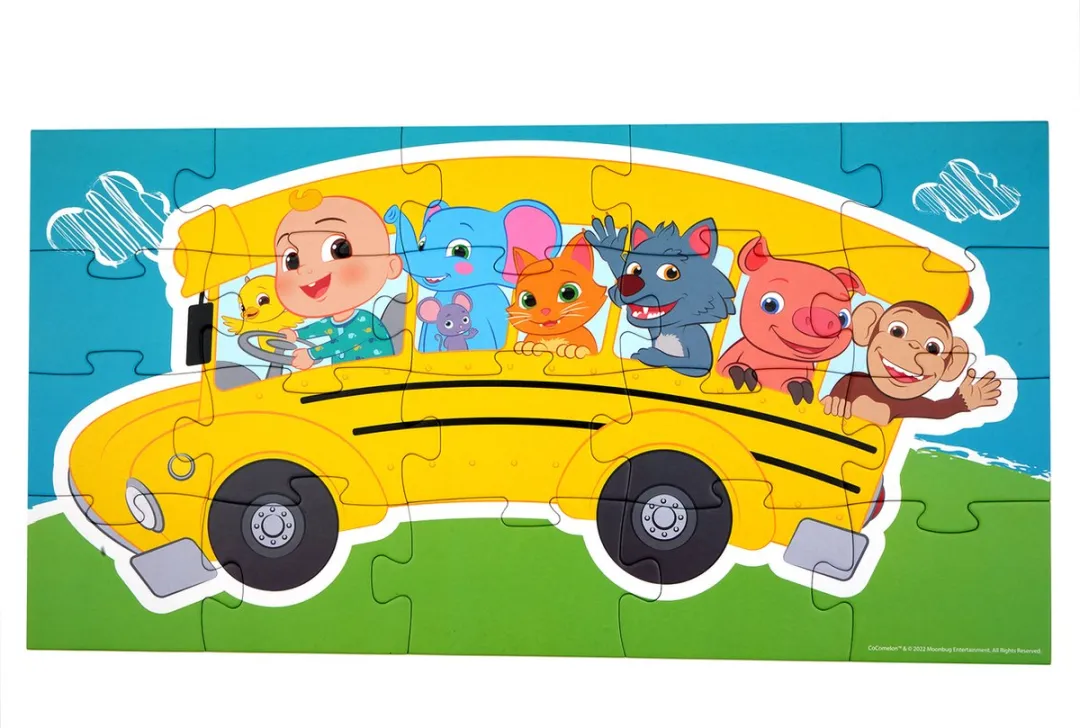 Barbo Toys Cocomelon Deco Puzzle Bus - 20 Stuks - Meerkleurig