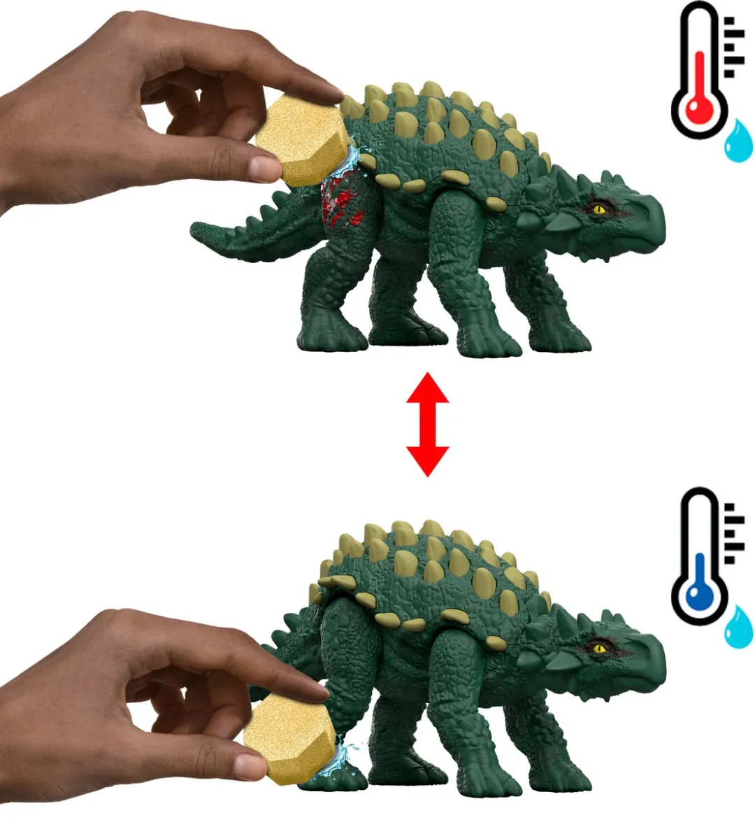 Jurassic World Dino Reveal Battle Pack Herrerasaurus vs. Minmi - Meerkleurig