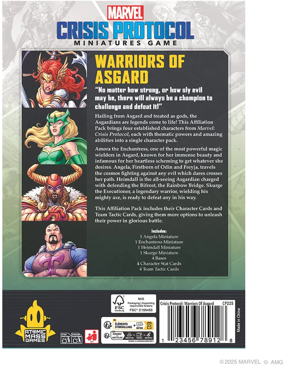 Atomic Mass Games Marvel Crisis Protocol AMCP225 Warriors of Asgard Miniaturen