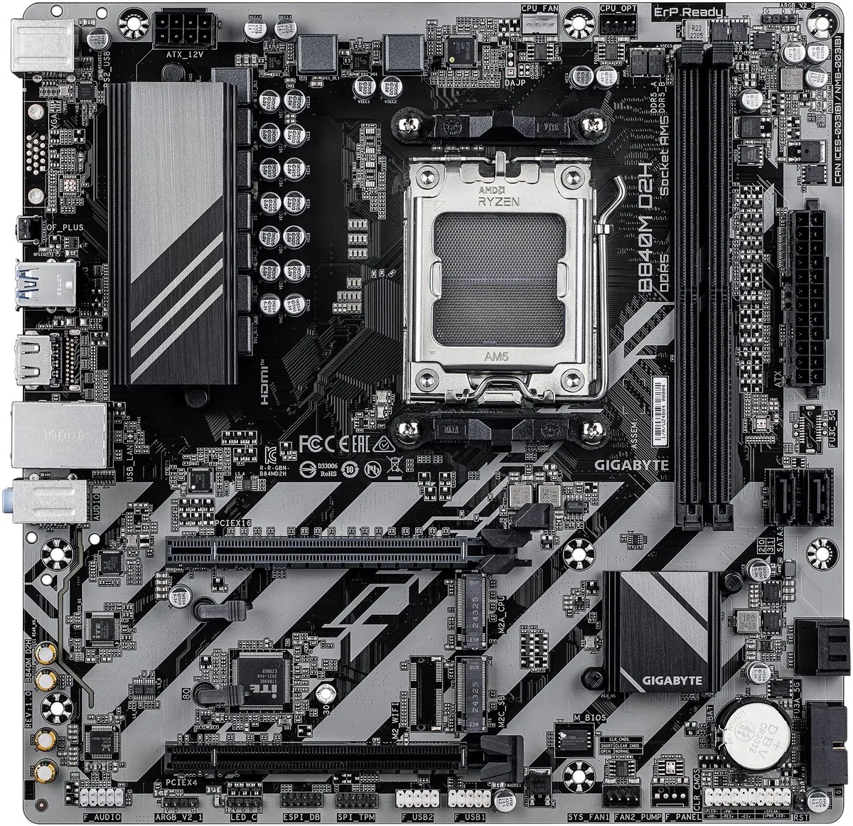 Gigabyte B840M D2H AM5 Micro-ATX Moederbord