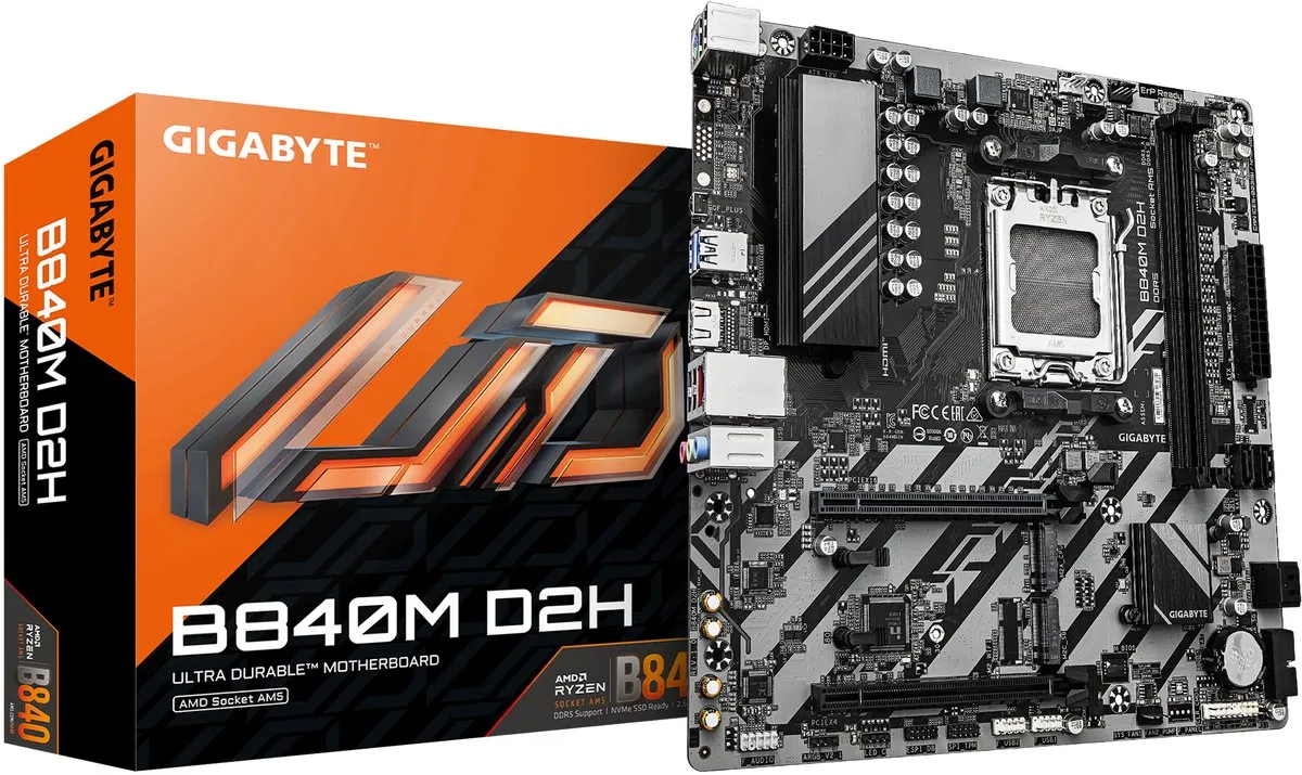 Gigabyte B840M D2H AM5 Micro-ATX Moederbord