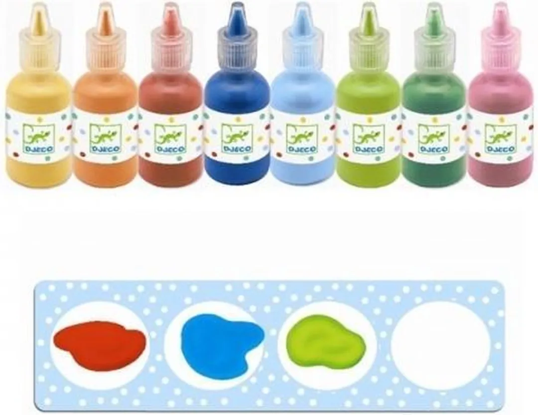 Djeco Les Couleurs Verfset - 6 Kleuren 250ml