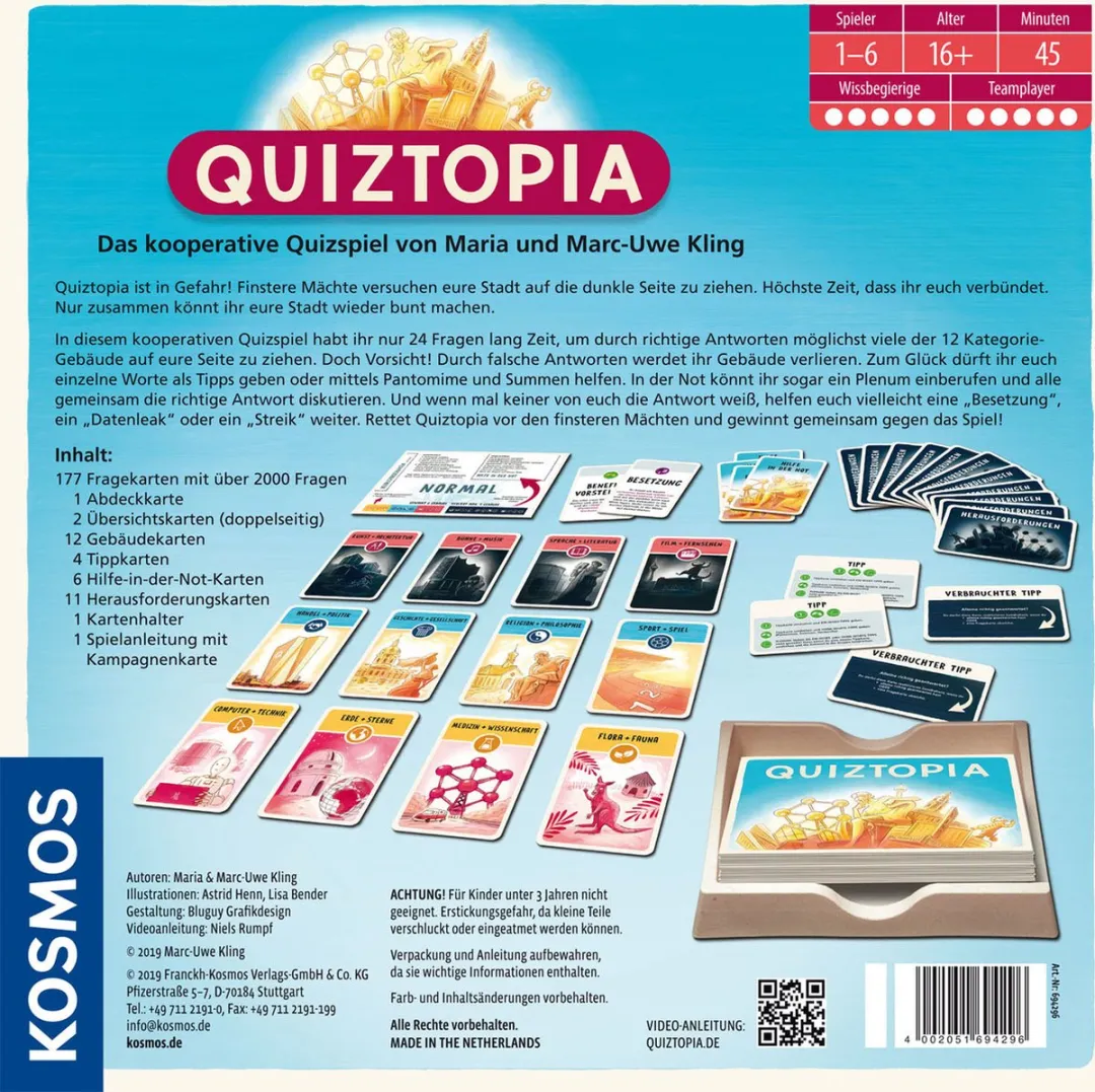 Kosmos Quiztopia - Bordspel - 1-6 Spelers
