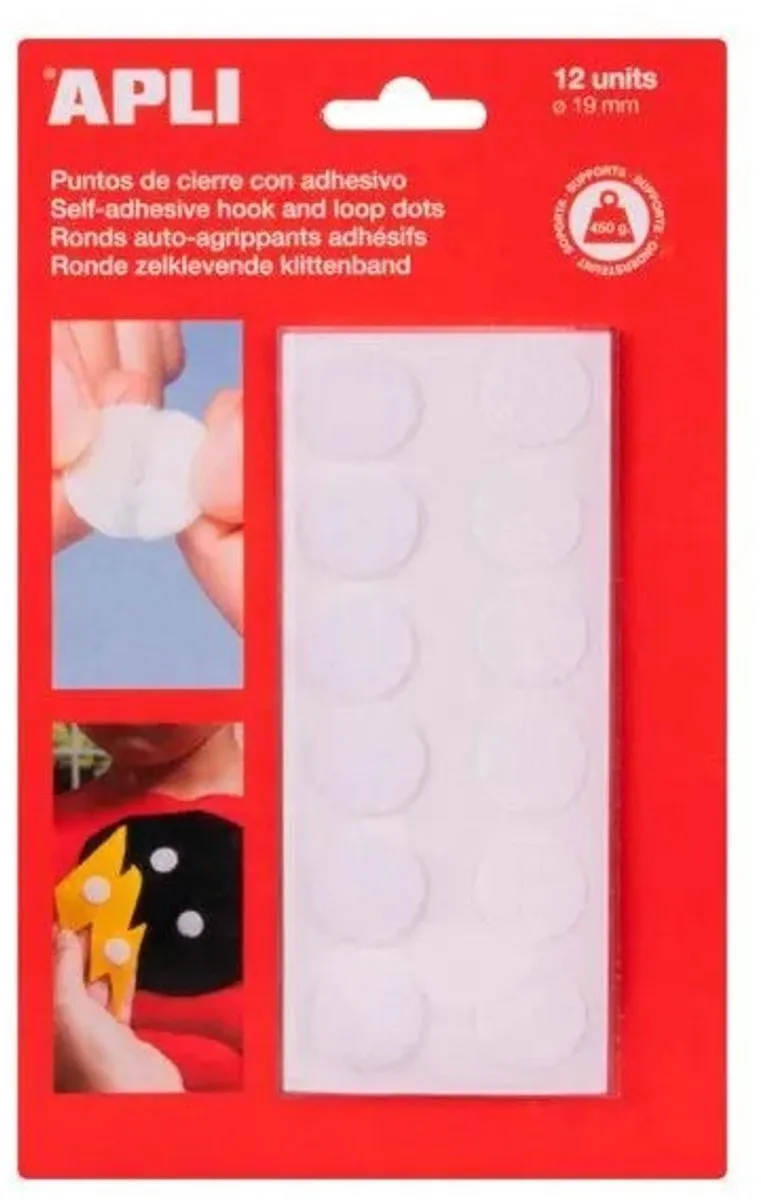 Apli Klittenband Rond Zelfklevend 19mm