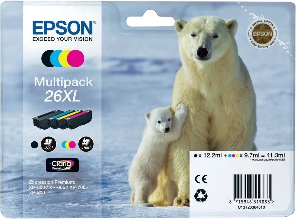 Epson 26XL Inktcartridge C13T26364010