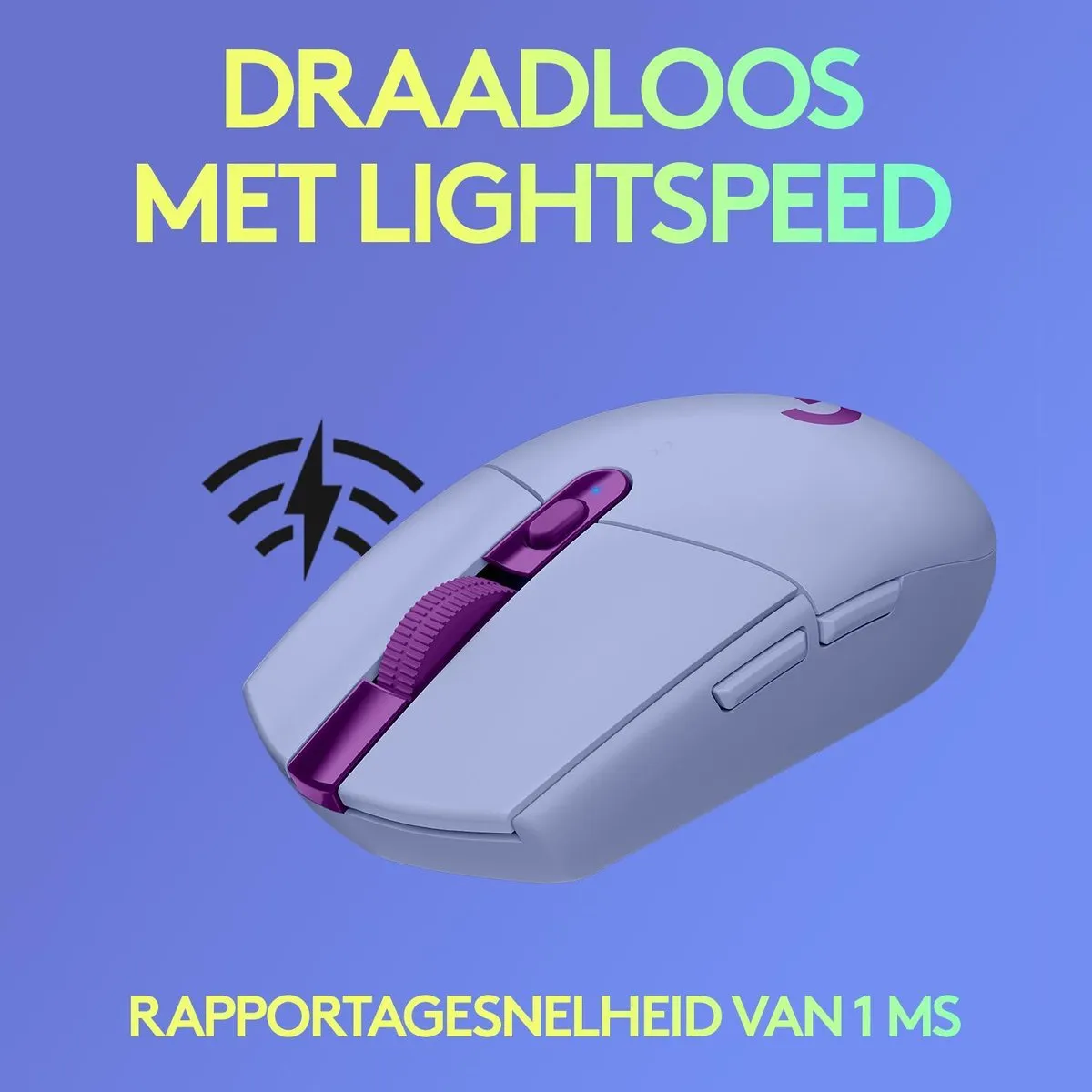 Logitech G G305 HERO LIGHTSPEED Draadloze Gaming Muis - Lila