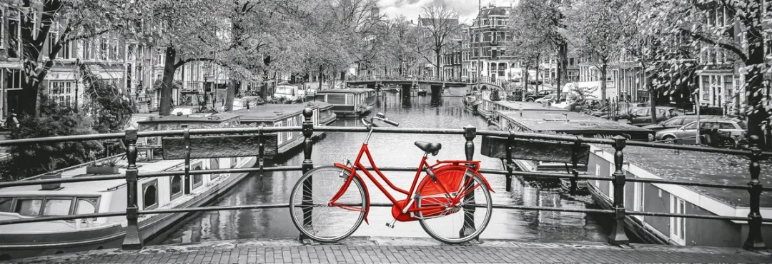 Clementoni Panorama Amsterdam Bicycle Puzzel 1000 Stuks