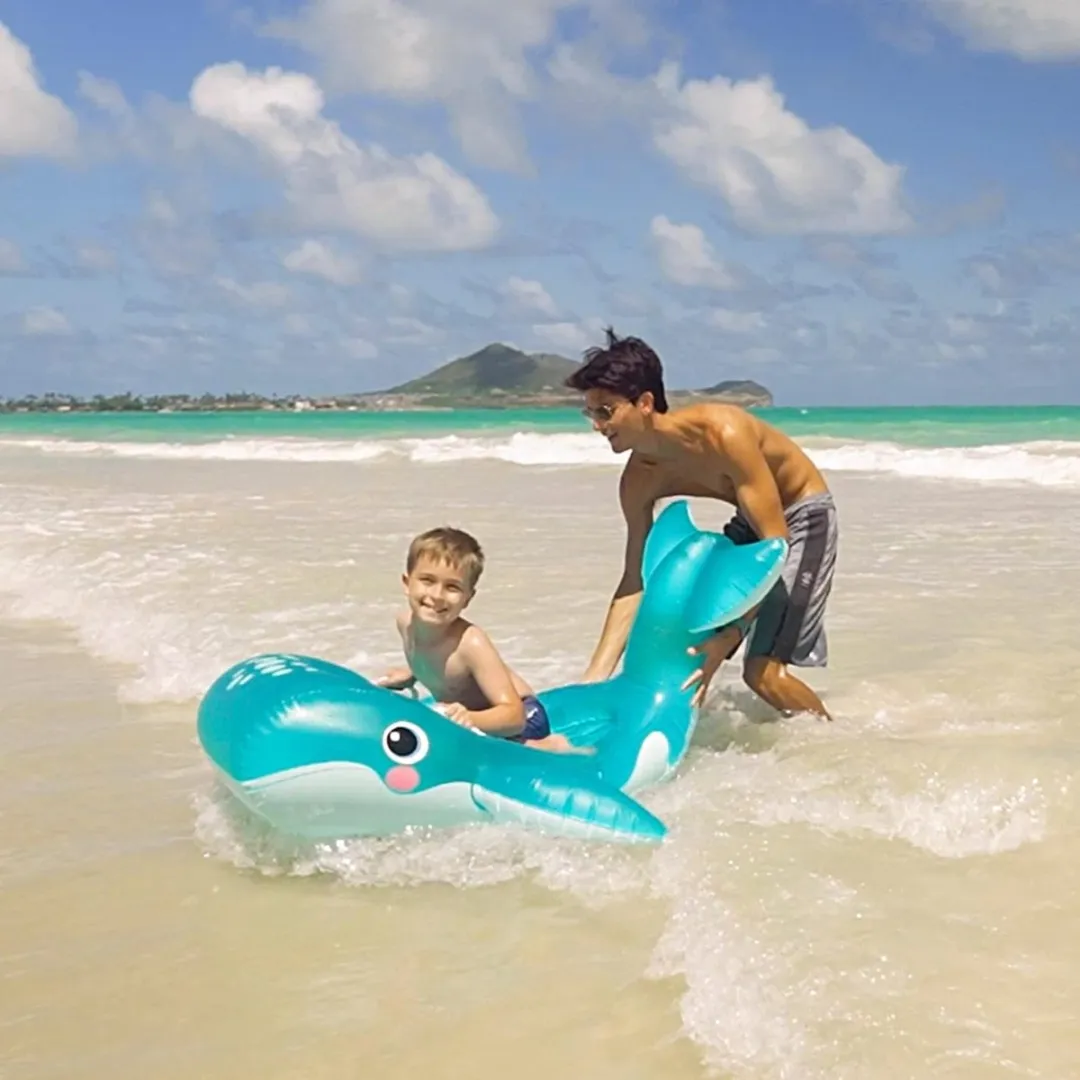 Intex Blauwe Walvis Ride-on 168x140cm - 40cm