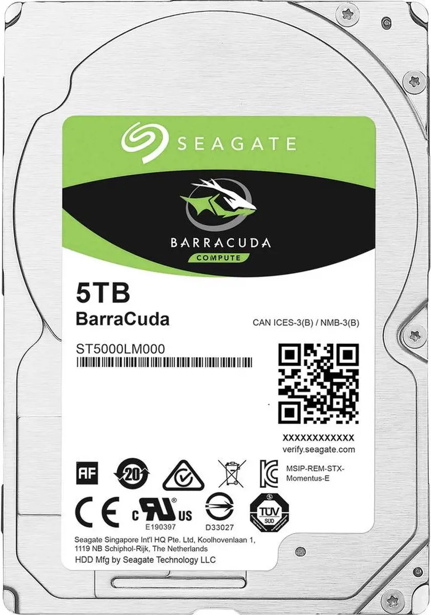 Seagate BarraCuda ST5000LM000 Interne HDD 5TB