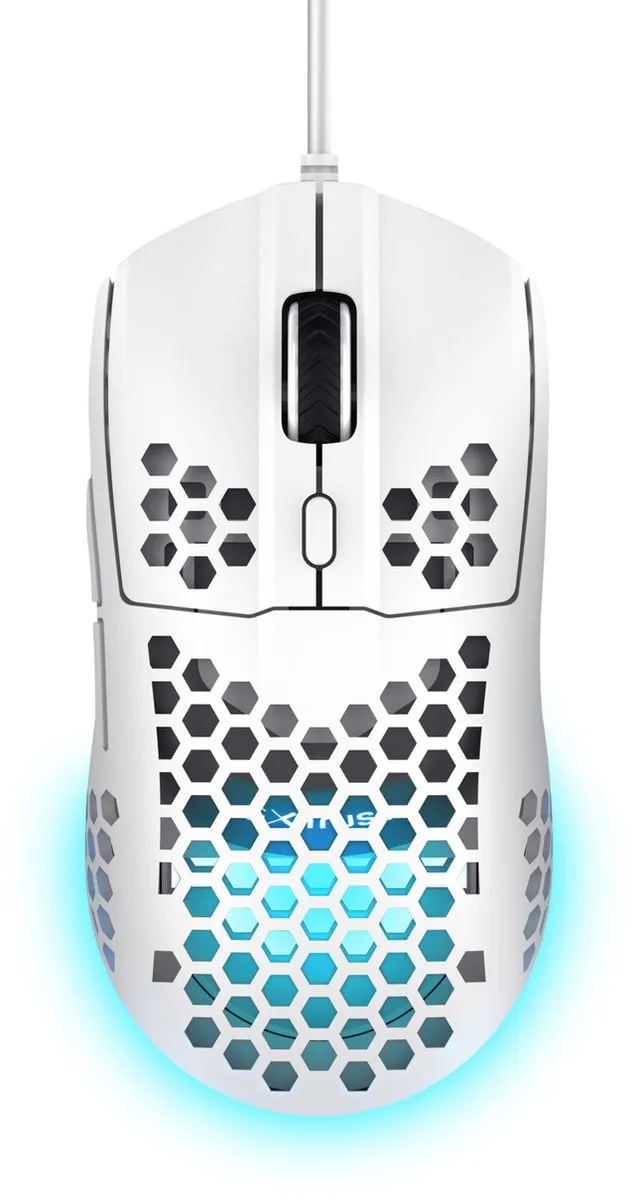Trust GXT929W Helox Gaming Muis 6400 DPI - Wit